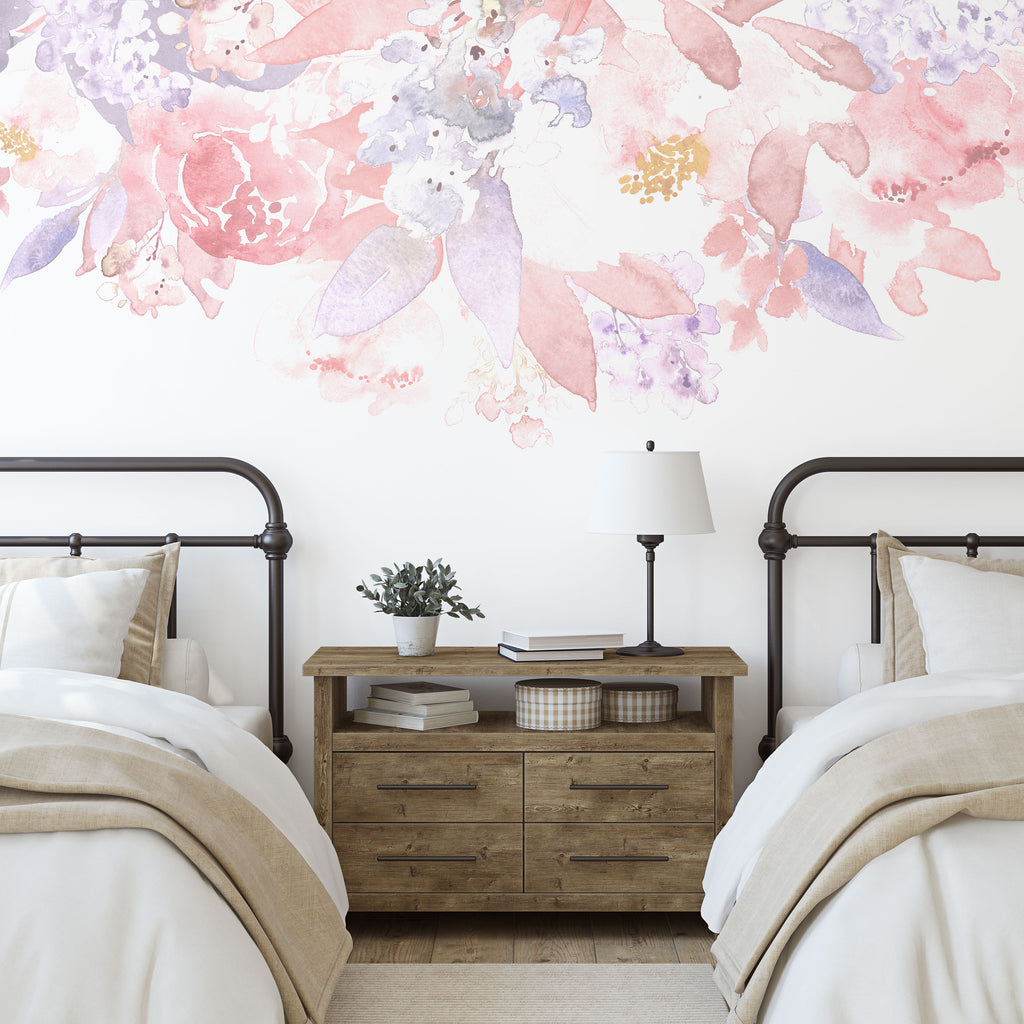 Pink Floral Wall Stickers