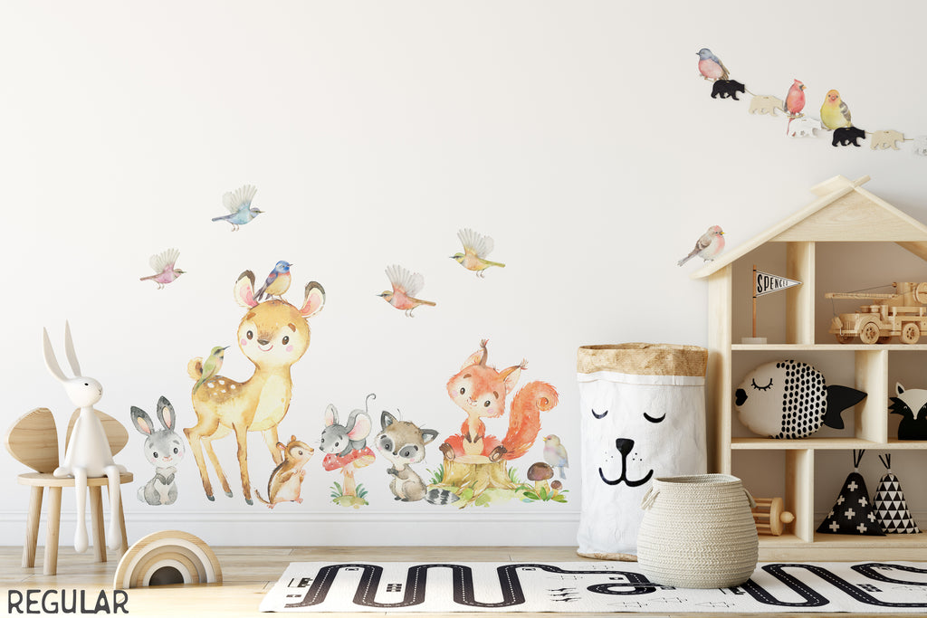Woodland ANIMALS Nursery Wall Decals Cute Forest Friends Set 1 – Sono Luna