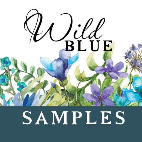 SAMPLES WILD BLUE Watercolor Wall Decals